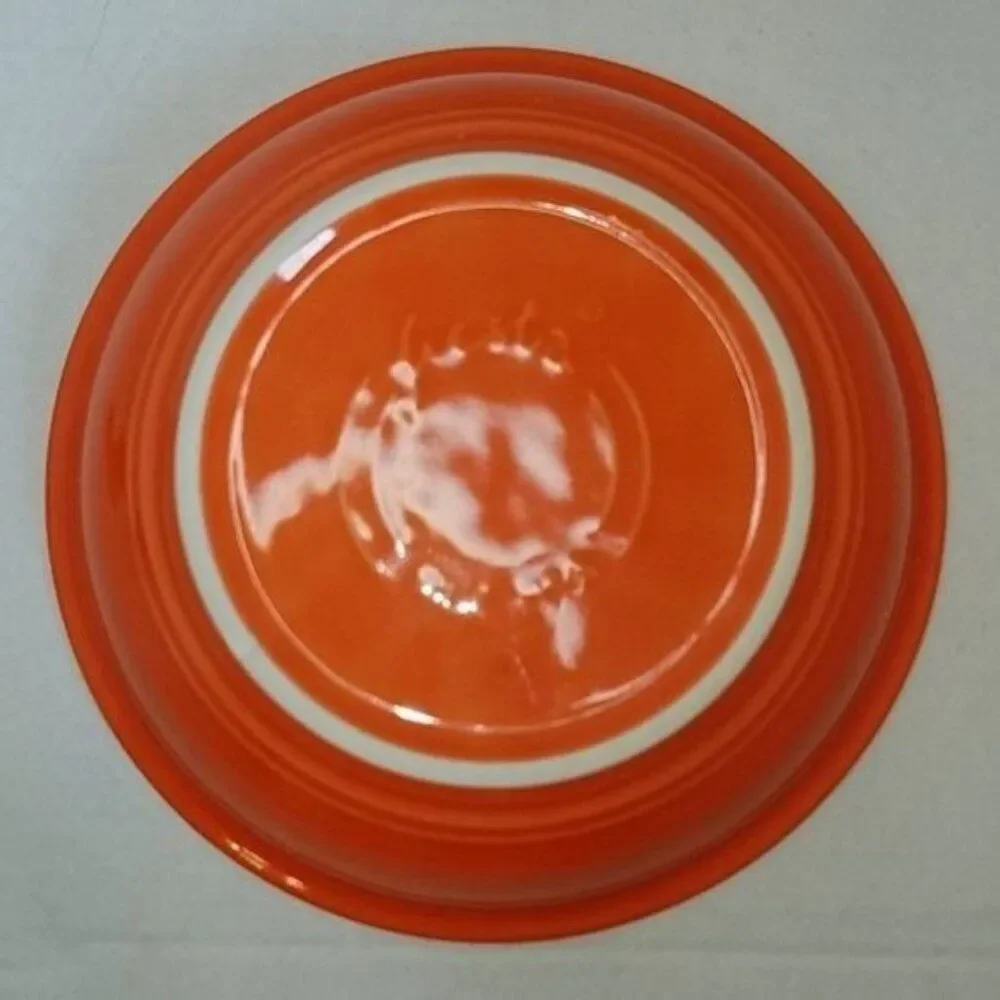 Fiestaware Fiesta Bowl Large CLASSIC RIM Dish Poppy Orange CONTAINER CERAMIC